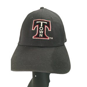 T Town Tacoma WA New Era Large 39Thirty VINTAGE Grey Stretch Back Lid Cap Hat Tr